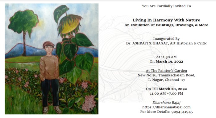 Solo art show by Dharshana Bajaj titled Living In Harmony With Nature