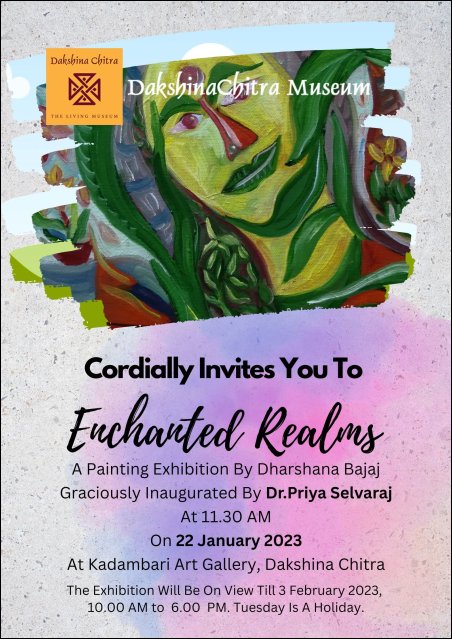 Exhibition of Dharshana Bajaj's paintings titled Enchanted Realms