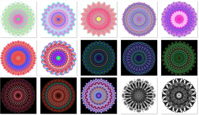 Digital Mandala designs