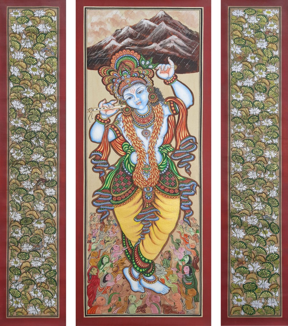 Tussar painting by Laxmi Meher