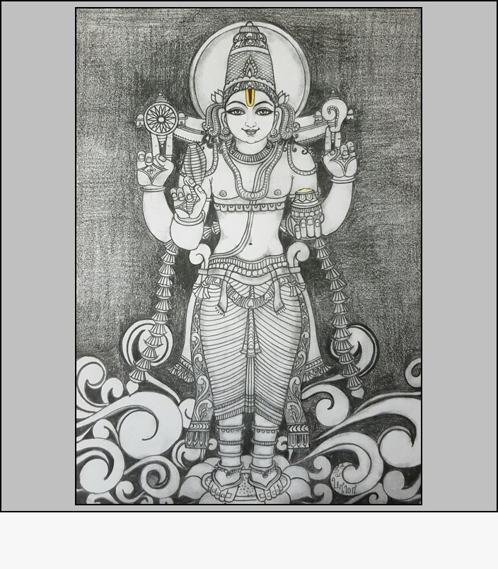 Lord Dhanwanthri - Sketch by Sathyabama